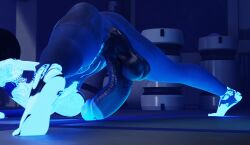 3d 3d_(artwork) artificial_intelligence big_breasts big_penis blender_(software) blue_body blue_skin breasts cock-tail cortana feet foot_fetish futa_only futanari glowing glowing_body glowing_eyes halo halo_(game) halo_(series) hologram intersex jack-o_pose jackochallenge legs legs_apart looking_at_viewer nipples penis resting_on_arms self_upload toes wet_cheetos