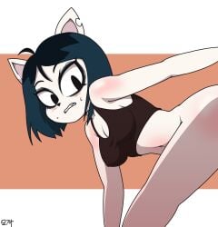 1girls anonymouse anthro ass bottomless claire_(the_summoning) cropped suggestive tank_top the_summoning