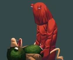 absurd_res ahe_gao anatid anseriform anthro avian bird bodily_fluids cum cum_inside don't_hug_me_i'm_scared dreamscreep duck duck_guy_(dhmis) duo feathers genital_fluids genitals green_body green_feathers hi_res humanoid looking_pleasured male male/male male_focus male_only male_penetrating penis red_body red_guy_(dhmis) shaded uncensored