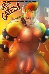 2022 absurd_res anthro armband balls bara bowser bowser_(movie) bracelet claws collar dragon flaccid foreskin fur genitals hair hi_res horn humanoid_genitalia humanoid_penis illumination_entertainment jewelry male male_only mario_(series) muscular navel nintendo nipples nude open_mouth penis scalie shawd shell simple_background smile solo spiked_armband spiked_bracelet spiked_collar spiked_shell spikes spikes_(anatomy) super_mario_bros. super_mario_bros._(2023_film) tongue universal_pictures universal_studios video_games