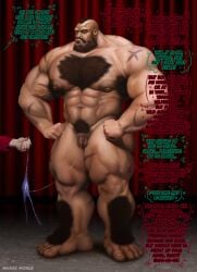 animasanimus bara big_ass big_muscles big_pecs bodybuilder hairy male male_only muscle_worship muscular nude penis small_dick street_fighter sweat zangief