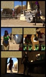 3d black_skin comic dark-skinned_female dialogue kiki_and_the_elephant_farm pickle_juice