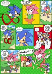 amy_rose classic_amy_rose classic_sonic comic raianonzika sonic_(series) sonic_cd sonic_the_hedgehog tarot_card text zerbukii