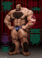 animasanimus bara big_ass big_muscles big_pecs bodybuilder hairy male male_only muscle_worship muscular solo solo_male street_fighter sweat zangief