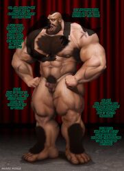 animasanimus bara big_ass big_muscles big_pecs bodybuilder hairy male male_only muscle_worship nude penis street_fighter sweat yaoi zangief