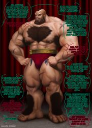 animasanimus bara big_ass big_muscles big_pecs bodybuilder hairy male male_only muscle_worship muscular solo solo_male street_fighter sweat zangief