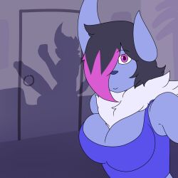 1futa abby_(nicolaowo) absol anthro big_breasts big_penis bottomless breasts clothed clothing erection futa_only futanari huge_cock meme nicolaowo partially_clothed penis penis_shadow pokémon_(species) pokemon pokemon_(species) selfie solo tagme