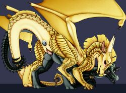 absurd_res duo female feral hi_res kuueen male male/female moonwatcher_(wof) scalie wings_of_fire