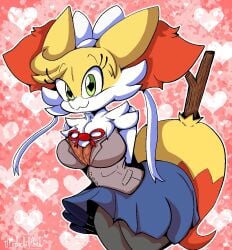 braixen from doki doki literature club by malachimoet