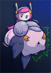 alien alien_girl alien_humanoid amputee belly belly_bulge belly_button belly_expansion belly_inflation belly_overhang big_breasts blue_eyes breast_expansion breast_squeeze breasts breasts_outside expanded_belly expanding expansion female_pred floating_hands head_set headband headgear headwear hips hips_grab inflation inflation_fetish inflation_sounds kirby kirby_(series) kirby_64 kirby_planet_robobot kirby_star_allies legs limbless oddballextraordinare pink_hair predator/prey stomach stomach_acid stomach_bulge stomach_deformation stomach_inflation stomach_noises susanna_patrya_haltmann susie_(kirby) thick_ass thick_hips thick_thighs thigh_boots thigh_highs thighhighs thighs tight_clothes vore vore_warning yellow_gloves