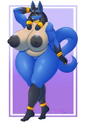 2d big_ass big_breasts blue_skin canine egyptian_female female female_lucario furry game_freak generation_4_pokemon lucario luchodraws nintendo pokemon pokemon_(species) pokemon_unite pokemorph ruins_style_lucario seductive toe_ring wiitenuant