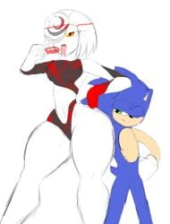 1boy 1girls 2022 aged_up bathing_suit doctordrawnass female hedgehog male sage_(sonic_frontiers) sega sonic_(series) sonic_frontiers sonic_the_hedgehog sonic_the_hedgehog_(series) swimsuit tagme white_skin