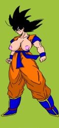 big_breasts boobs breasts dragon_ball dragon_ball_z female_goku female_saiyan goku iceboy128 saiyan son_goku