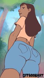 1girls 2d animated anus anus_focused ass back_view big_ass big_butt bouncing_ass brown_hair butt clothed cptboobhat dark-skinned_female dat_ass disney female female_only hi_res highres huge_ass innie_pussy inviting large_ass lilo_and_stitch lipstick long_hair looking_at_viewer looking_back nani_pelekai naughty_face outside panties panties_down presenting_hindquarters pussy rear_view seductive shorts shorts_down smile solo spreading teasing teasing_viewer thick_ass thick_thighs thong undressing voluptuous wide_hips