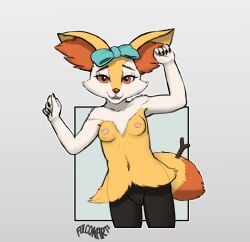 accessory anthro ass bow_accessory bow_ribbon brai-brai_(fulconarts) braixen breasts cheek_tuft cute_expression cute_eyes facial_tuft female fluffy fulconarts generation_6_pokemon genitals hair_accessory hair_ribbon hairbow hi_res looking_at_viewer neck_tuft nintendo nipples nude pokémon_(species) pokemon pokemon_(species) presenting presenting_pussy pussy ribbons short short_stack shortstack size_difference slim small_breasts small_butt small_pussy small_waist smaller_female smile smiling_at_viewer solo tuft video_games