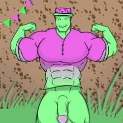 1boy 1male bara cock dick gay gay_sex green_body green_skin juke's_towers_of_hell kendrick_nsfw male male_focus male_only muscular muscular_male penis roblox roblox_game rushed_drawing solo_focus solo_male towerhuman_(jtoh) yaoi