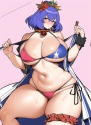 1girls ai_generated female female_only huge_breasts kanako_yasaka mature_female medium_hair nai_diffusion purple_hair stable_diffusion tagme touhou voluptuous wato