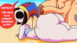 1futa 1girls animated ass ass_built_separately big_ass bottom_heavy brown_hair clothing dialogue female flat_chest futa_on_female futanari huge_ass huge_cock human mp4 on_stomach pale_skin papriko penis_on_ass pomni_(beach_outfit) pomni_(the_amazing_digital_circus) ragatha_(the_amazing_digital_circus) shorter_than_10_seconds small_breasts sound sound_effects swimsuit swimwear tagme text the_amazing_digital_circus thick_thighs video white_body