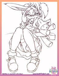 anthro bonk crossdressing cute fur furry garters glasses lagomorph male matthias panties rabbit stockings underwear upskirt