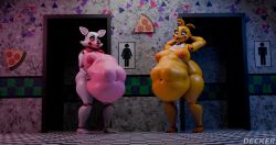 2girls 3d 3d_(artwork) ambiguous_prey belly belly_bulge bib big_belly big_belly_bulge big_breasts breasts exposed_boobs exposed_breasts female_pred five_nights_at_freddy's five_nights_at_freddy's_2 huge_belly huge_belly_bulge huge_boobs huge_breasts human human_prey hyper hyper_belly hyper_breasts large_boobs large_breasts mangle_(fnaf) multiple_prey oral_vore pixelrepture robot robot_female robot_pred soft_vore squirming squirming_belly squirming_gut squirming_prey struggling struggling_prey toy_chica_(fnaf) vore vore_belly yellow_body
