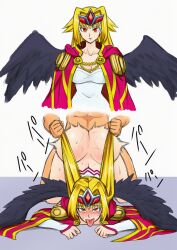 a_wild_last_boss_appeared ai_assisted backshots clapping_ass clapping_cheeks crossover defeated dragon_ball fucked_from_behind fucked_senseless handlebars instant_loss instant_loss_2koma ruphas_mafahl sex simple_background sketch son_goku straight