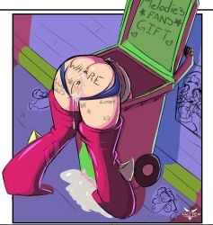 after_anal after_rape after_sex after_vaginal anal anal_sex ass ass_focus body_writing brawl_stars cum cum_in_ass cum_in_pussy cum_inside janet_(brawl_stars) papersketch public public_exposure public_humiliation public_nudity public_use rape raped_female ripped_clothing ripped_pants submission_by_melodie_(brawl_stars)