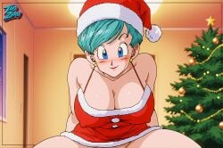 bulma (dragon ball) from christmas by taozaru