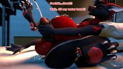 3d_(artwork) absurd_res anthro balls belly big_belly birth canid canine canis contractions cuntboy digital_media_(artwork) ejaculation english_text erection full-package_cuntboy genitals glans herm hermaphrodite hi_res huge_belly hybrid intersex knight_shadowborne knightsfm labor male male_pregnancy maleherm mammal masturbation mpreg multi_genitalia nude penis pregnant pregnant_anthro pregnant_herm pregnant_intersex pussy sergal solo source_filmmaker_(artwork) tail tapering_tail text water_breaking wolf wolfal