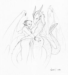 breasts dragon female futanari herm intersex multi_tail necrodrone necrodrone_(character) nude piercing pointy_ears scalie sheath tail wings