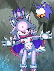 2025 accurate_body_type accurate_proportions annoyed annoyed_expression awooga background blaze_the_cat blaze_the_cat_(om) blush boots bunbreed cloak digital_drawing_(artwork) exposed_breasts exposed_pussy exposing exposing_self gem gem_on_forehead mobian_(species) outcome_memories outdoors point_of_view rain raindrops raining reaction reaction_shot sega shocked shocked_expression sonic_(series) sonic_the_hedgehog sonic_the_hedgehog_(series) sweat sweating tail