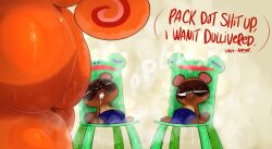 1girls 2boys age_difference animal_crossing ass big_ass bodily_fluids brown_body brown_fur canine curled_tail female foaming_at_mouth froggy_chair fur furry group hazel_(animal_crossing) hi_res huge_ass male mammal musk nintendo orange_body orange_fur ota_(artist) raccoon_dog rodent sibling sitting squirrel sweat sweat_string tail tanuki thick_thighs timmy_nook tommy_nook tree_squirrel trio twins wet young young_male younger_male
