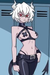 malina (helltaker) from gachimuchi by theuncledoomer