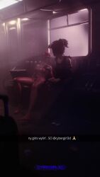 2girls 3d 9:16 animated background_character background_characters background_music background_noise best_friends brown_hair clothed cybergirl3d dark_hair dark_lighting embarrassed embarrassed_female english_text exposed_breasts exposed_pussy female fortnite friends girls_only in_public long_hair longer_than_10_seconds masturbating masturbation public public_exposure public_masturbation public_nudity public_transportation relaxed relaxing ruby_(fortnite) short_hair short_video shorter_than_30_seconds snapchat social_media sound tagme the_machinist_(fortnite) train train_station vertical_video video voice voice_acted watching