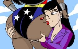 2d big_butt black_hair dc dc_comics dcau earrings lois_lane lois_lane_(dcau) love_heart office_lady panties purple_eyes purple_jacket sassypauline superman:_the_animated_series superman_(series) traced traced_art warner_brothers wonder_woman wonder_woman_(series)