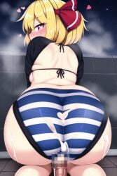 ai_generated back back_view blonde_hair clothed cum cum_on_ass looking_back nai_diffusion rumia shimapan stable_diffusion tagme touhou za12