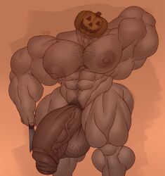 abs balls bara biceps flaccid gab_art gay halloween hyper hyper_balls hyper_genitalia hyper_penis hyper_testicles jack-o'-lantern male male_focus male_only muscles muscular muscular_arms muscular_ass muscular_back muscular_legs muscular_male muscular_thighs nipples nude pecs penis solo solo_male testicles veins veiny_penis yaoi