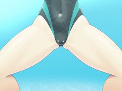 1girls abu competition_swimsuit crotch_focus ocean one-piece_swimsuit original sea spread_legs swimming swimsuit tagme thighs tight_clothing tight_swimsuit underwater water wet