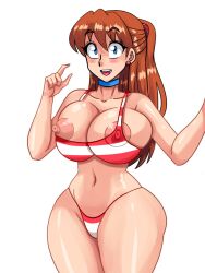 1girls alcione asuka_langley_sohryu big_ass big_breasts blue_eyes breasts brown_hair female huge_breasts human navel neon_genesis_evangelion nipples open_mouth swimsuit tagme thick_thighs wide_hips