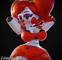 1girls 3d animated baby_(fnafsl) big_ass big_breasts big_butt black_bra bra breasts circus_baby circus_baby_(fnaf) exposed_breasts exposed_nipples female female_only five_nights_at_freddy's five_nights_at_freddy's:_sister_location flashing flashing_breasts green_eyes hands_behind_head hourglass_figure lipstick mp4 no_sound posing red_clothes red_clothing red_hair sister_location so87baby solo solo_female summer_of_87_baby suprised undressing video vinceafterd