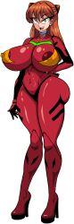 alcione asuka_langley_sohryu big_ass big_breasts breasts female green_eyes neon_genesis_evangelion nipples open_mouth plugsuit tagme thick_thighs