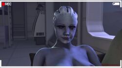 1futa 3d animated areolae artificial_vagina asari being_recorded big_breasts big_penis breasts erection futa_only futanari liara_t'soni mass_effect masturbation nipples no_sound nude penis shiala snafusevsix solo video