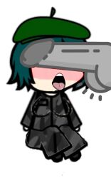 1girls chibi_style female female_focus kayvayt military_clothing penis rule_63 walfa_loquendo walfas youtube_hispanic