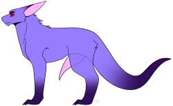 animal_genitalia animal_penis claws digital_drawing_(artwork) digital_media_(artwork) dotted_line feral full-length_portrait fur furry genitals hi_res long_ears makt_(whinyfox) male model_sheet penis portrait purple_body purple_fur solo tapering_penis thick_tail whinyfox