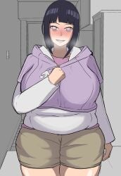 1girls bbw big_breasts blush boruto:_naruto_next_generations breasts busty curvaceous curvy curvy_body curvy_female curvy_figure female female_focus female_only fully_clothed horny horny_female hoshi272829 huge_breasts hyuuga_hinata large_breasts looking_back milf mother naruto naruto_(series) plump solo thick_thighs thighs voluptuous wide_hips