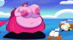 cartoon_network gem_(species) giantess locote68 mermaid mermaid_giantess pearl_(steven_universe) peridot_(steven_universe) spinel_(steven_universe) steven_universe thick_thighs