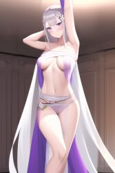 emilia (re:zero) from re:zero kara hajimeru isekai seikatsu by mobotium