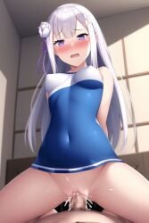 emilia (re:zero) from re:zero kara hajimeru isekai seikatsu by mobotium