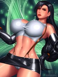 1girls breasts female final_fantasy final_fantasy_vii large_breasts long_hair nipples solo svoidist tifa_lockhart