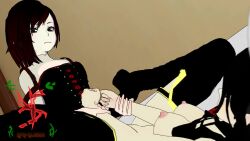 3d animated blake_belladonna breasts cat_ears cat_girl catgirl clothed_sex couch faunus female full-package_futa futa_on_female futanari human intersex multiple_girls nipples no_sound on_back pale_skin pussy red_hair rooster_teeth ruby_rose rwby sex sfmslayer silver_eyes source_filmmaker spread_legs tagme vaginal video wrist_grab