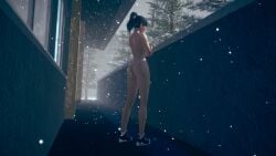 1girls 3d ass breasts cold effineffer exhibitionism female female_only nipples nude outdoors outside pubic_hair public public_nudity pussy ryuu_ga_gotoku sawamura_haruka snow solo streaking